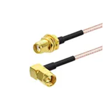SMA Female to SMA Male 90° Bulkhead Fitting